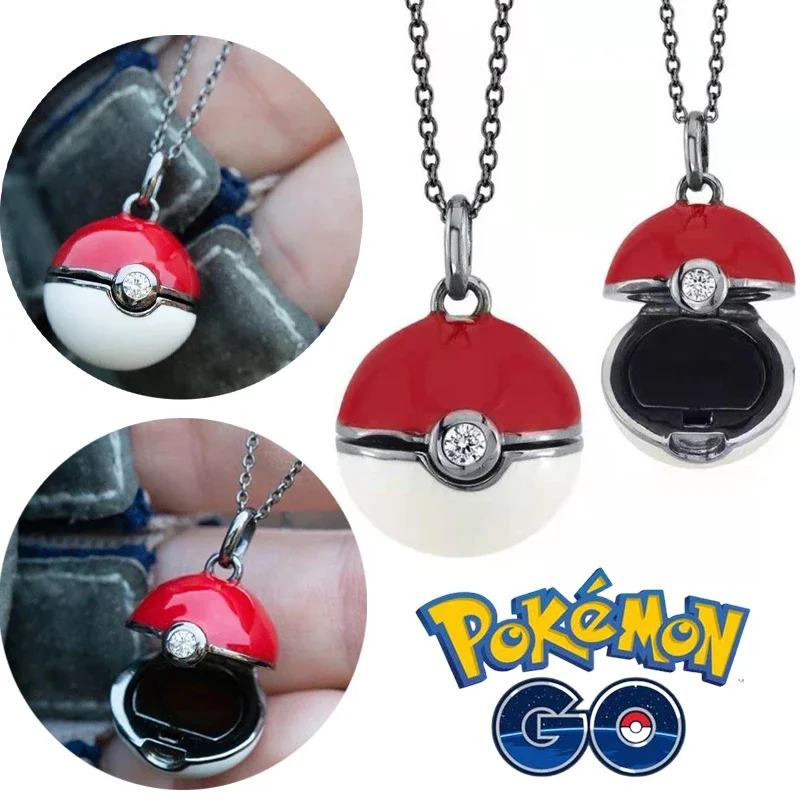 Pokeball Cosplay Prop - Poke Ball สร้อยคอ Pokemon รูปอะนิเมะอุปกรณ์เสริมกระเป๋าเป้สะพายหลัง Charms