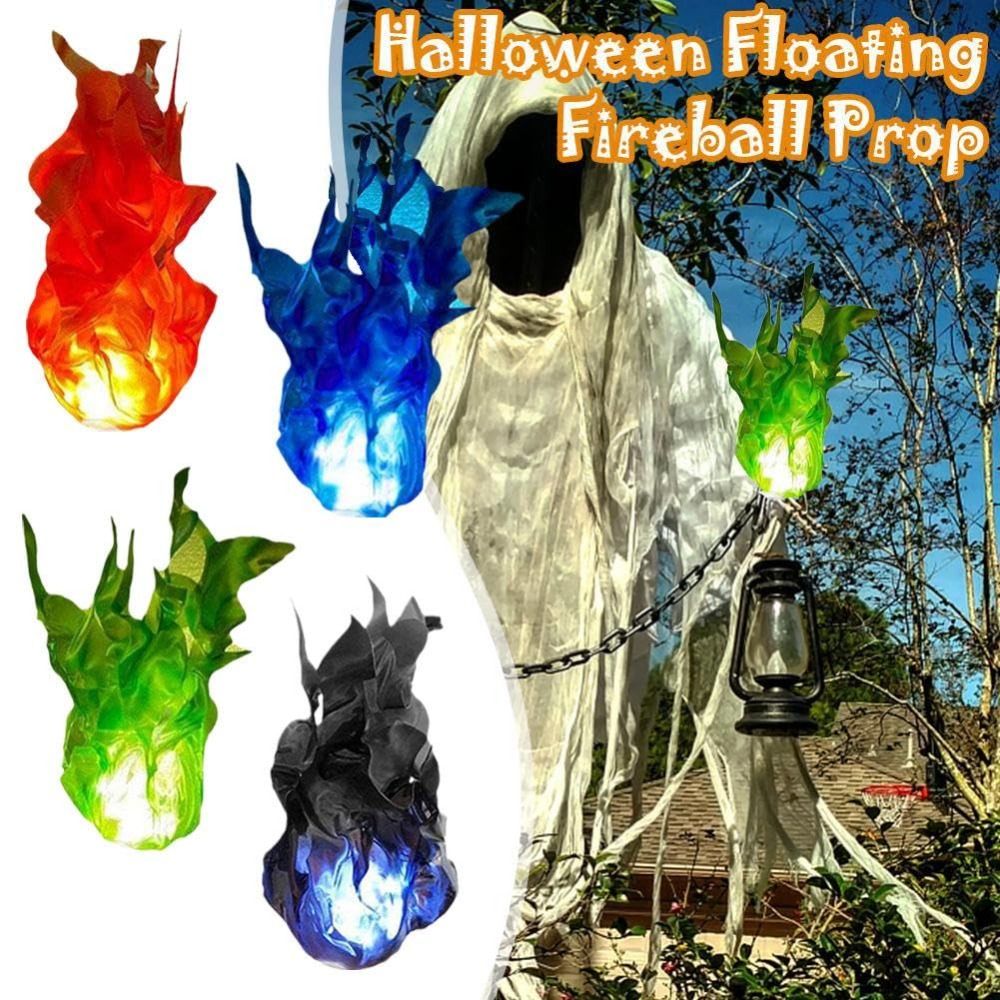 Cosplay Fireball Prop - อุปกรณ์ประกอบฉากคอสเพลย์ ลูกไฟลอย ตกแต่งปาร์ตี้ ตกแต่งฮาโลวีน โคมไฟผีไฟ ไฟปลอมแบบใช้ซ้ำได้
