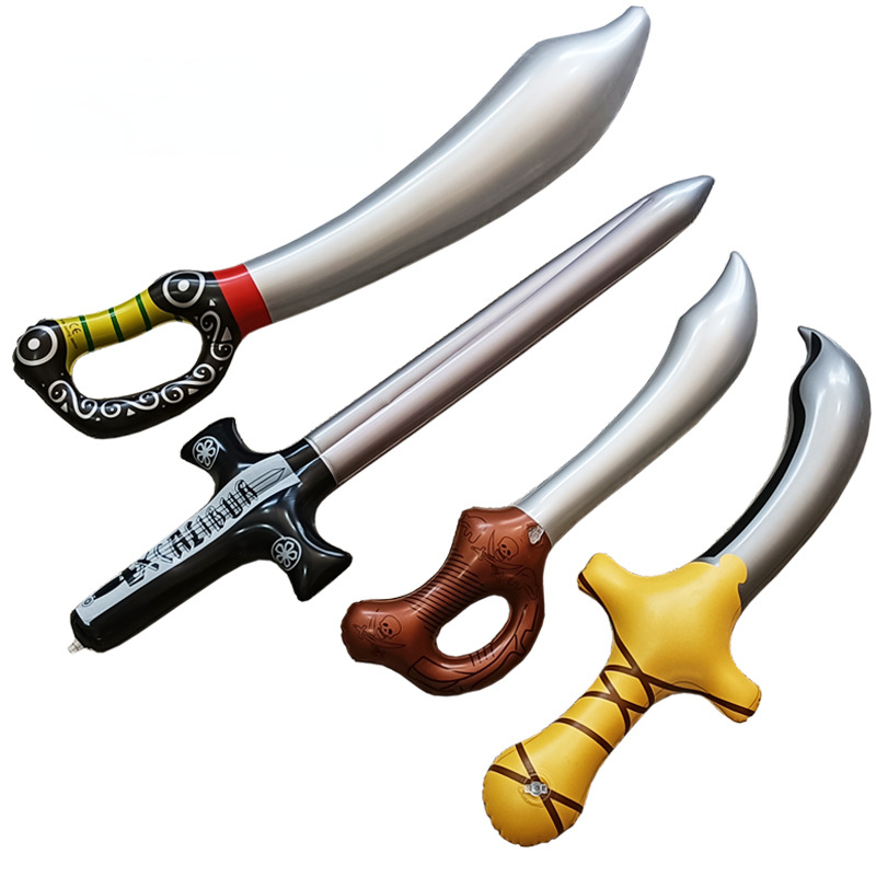 Cosplay Prop Knife - ดาบโจรสลัดเป่าลม10ชิ้นดาบของเล่นวันฮาโลวีนงานปาร์ตี้วันเกิดมีดเป่าลมสำหรับสระว่ายน้ำคอสเพลย์ประกอบฉากบนเวที