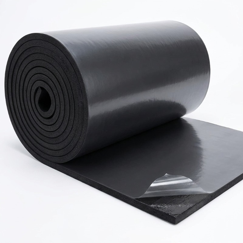 Eva Foam Sheet - แผ่นโฟมฉนวนกันเสียงและกันความร้อนสีดำแบบมีกาวในตัว กันน้ำ ทนไฟ ตัดง่าย แผ่นโฟม DIY