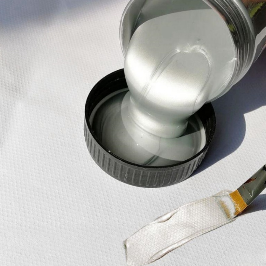 Metallic Spray Paint - สีอะคริลิคสีเงิน 50/100/300 มล. สีเมทัลลิกมุก สำหรับงานเพ้นท์ด้วยมือ กาวยิปซั่ม