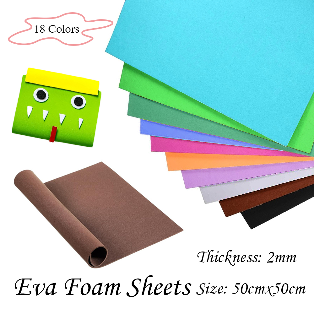 Eva Foam Sheet - แผ่นโฟม EVA สีสันสดใส 18 สี หนา