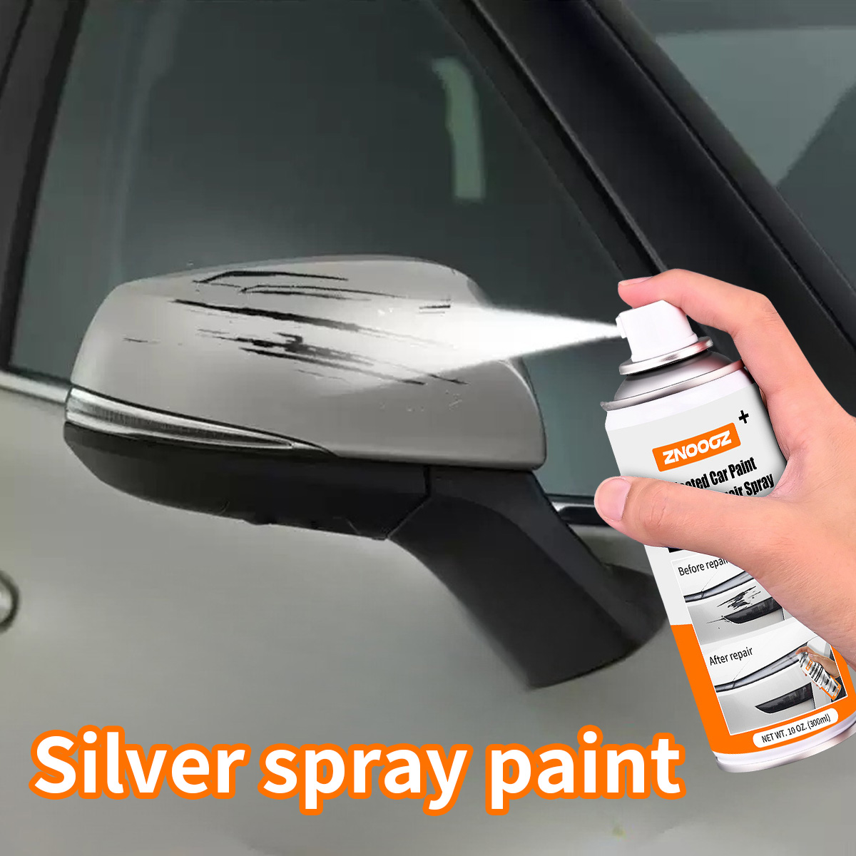 Silver Car Scratch Repair Spra - Metallic Spray Paint บทวิจารณ์และราคา