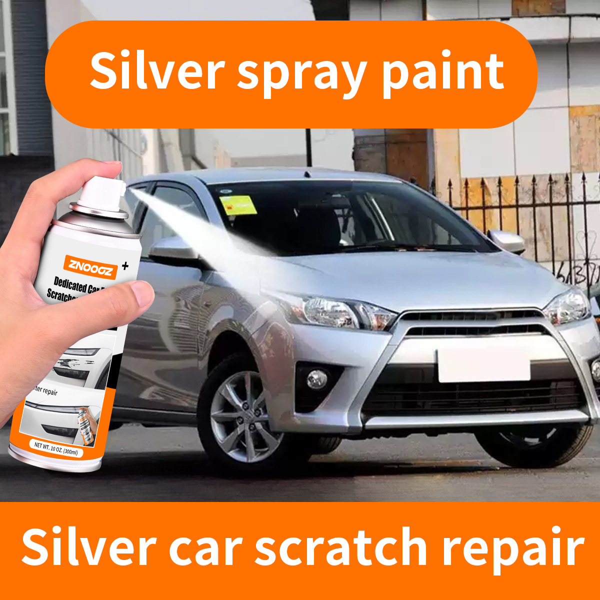Silver Car Scratch Repair Spra - Metallic Spray Paint บทวิจารณ์และราคา