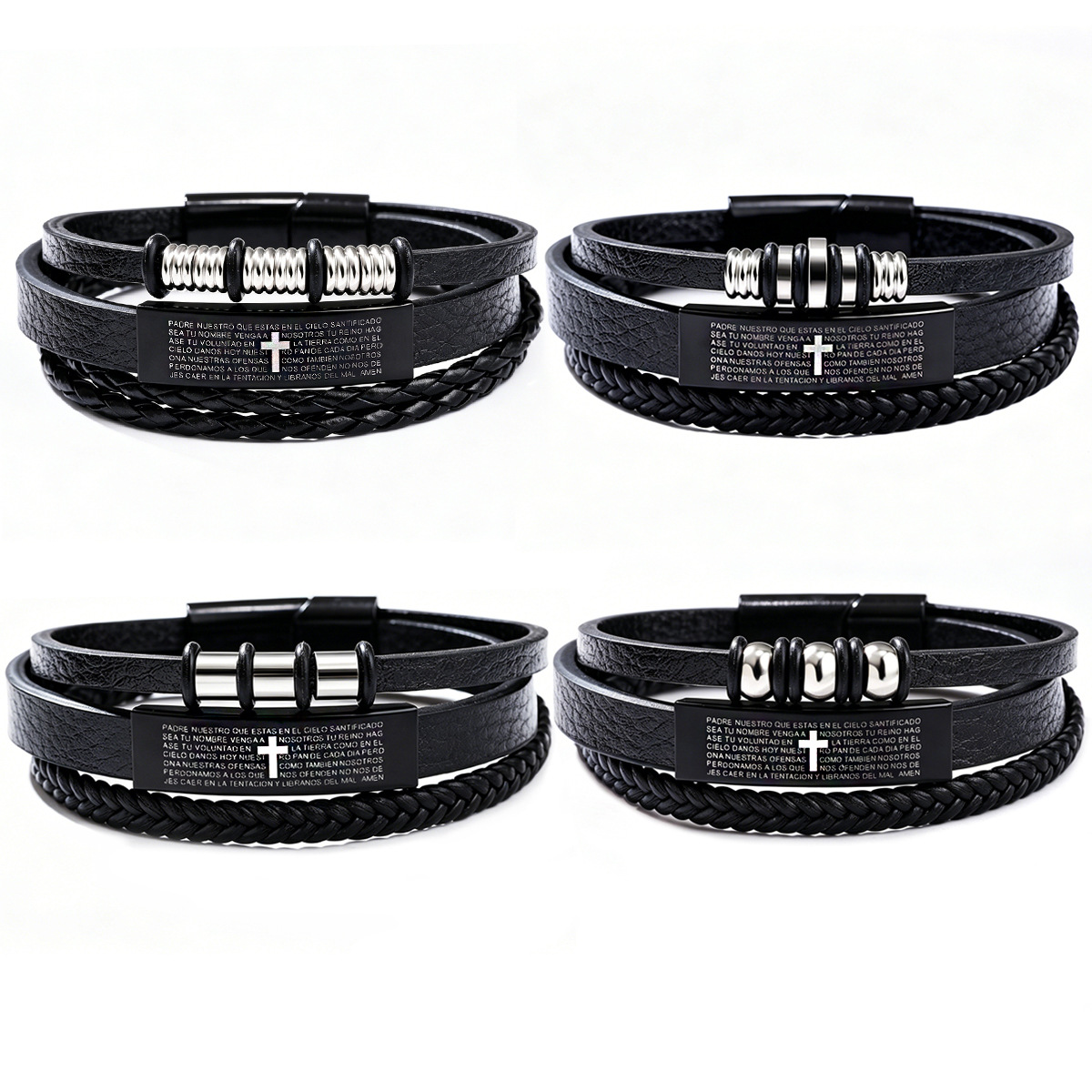 สร้อยข้อมือหนังถักสามชั้นสำหรั - Magnetic Clasp Cosplay บทวิจารณ์และราคา
