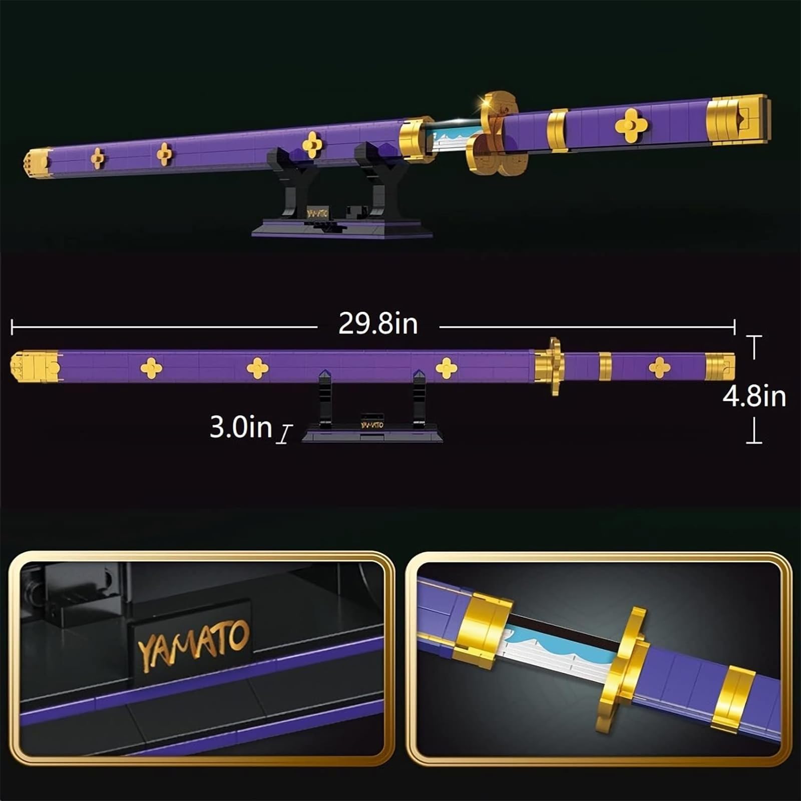 ชุดตัวต่อดาบคอสเพลย์อนิเมะ936ช - Cosplay Prop Dagger บทวิจารณ์และราคา
