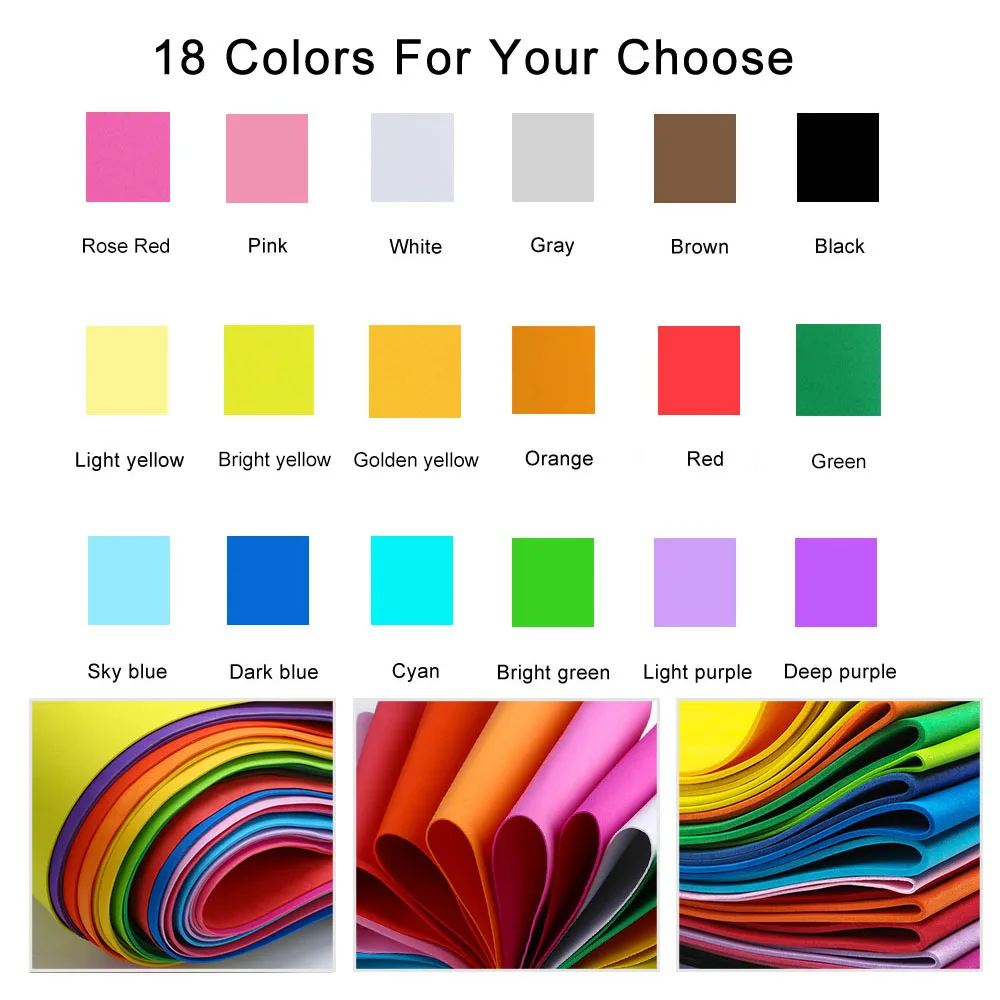 แผ่นโฟม EVA สีสันสดใส 18 สี หน - Eva Foam Sheet บทวิจารณ์และราคา